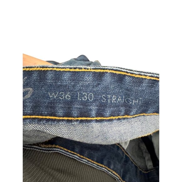 Calvin Klein Jeans Mens Straight Leg Denim Blue W36 L30 Stretch Cotton Blend Cas - Picture 4 of 9